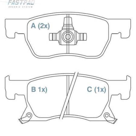 Pastilha De Freio Cruze 17/ 1.4 Dianteira Fastpad Willtec Fp270