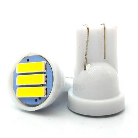 Par Lampada T10 3 Leds Branca Pingo Luz 6000K Vx Imp935382