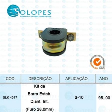 Kit Barra Estabilizadora S10 1995 Ate 2000 Solopes Slk4017
