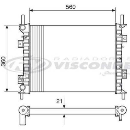 Radiador Ecosport Fiesta 1.0 1.6 2.0 2003/ Com Ou Sem Ar Visconde Rv2733