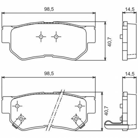 Pastilha De Freio Tras Azera Sonata Santa Fe Jurid Hq2267A