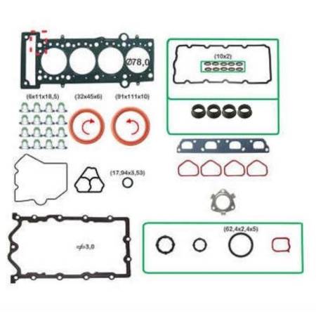 Junta Do Motor Palio Punto Strada 13/ Etorq Evo 1.6 16V Bastos 141088Mlr