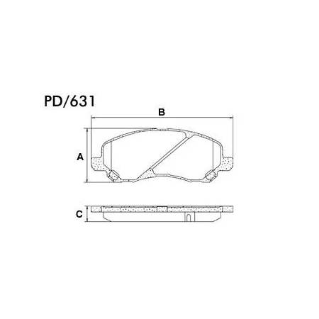 Pastilha De Freio Outlander / Sebring 03/ Frasle Pd631<Br>