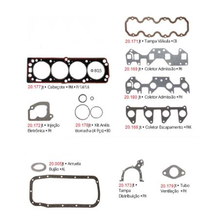 Junta Motor Corsa 1.4 1.6 8V Efi Mpfi Ohc 1994 Em Diante Sem Retentor Pathway 20