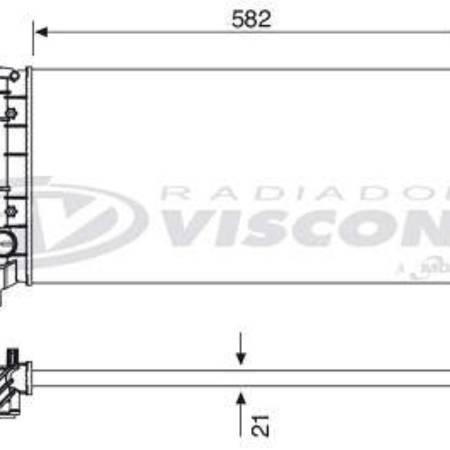 Radiador Corsa Classic 1.0 2011/ Com Ou Sem Ar Visconde Rv2225