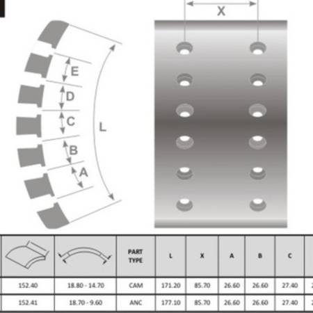 Lona De Freio Ford Cargo 1319/1513 Fras-Le Fd87