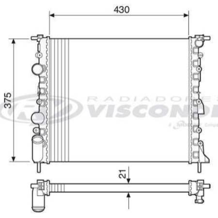 Radiador Clio 1.6 1.0 1999/ Sem Ar Visconde Rv2902