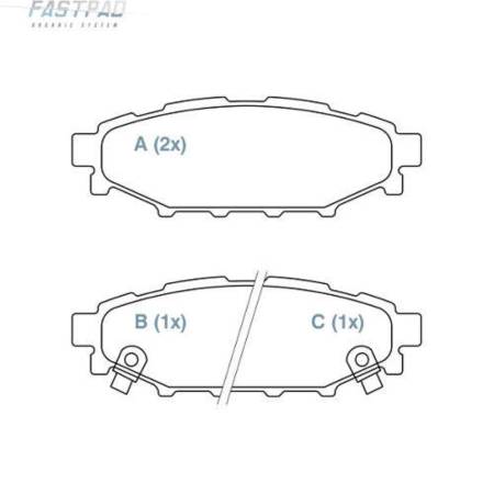 Pastilha Freio Tras Ceram Subaru Impreza 2008/ Willtec Fp149