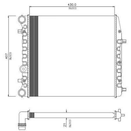 Radiador Fox Polo 1.0 1.6 2003/ Sem Ar Condicionado Visconde Rv2516