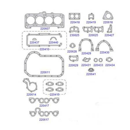 Junta Do Motor Gol Pointer Ap 1.6 1.8 8V /96 Taranto 220600