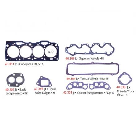 Jogo Juntas Do Cabecote Uno Fiorino Elba 1.6 Argentino 1989/ Pathway 401036