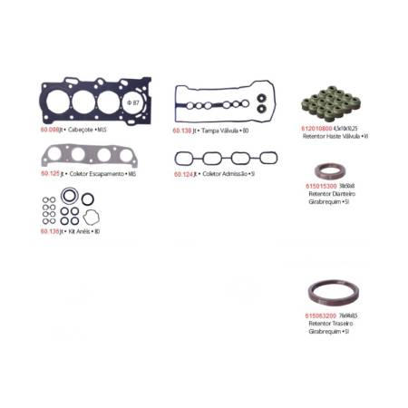 Junta Motor Corolla Fielder 1.6 1.8 16V 1999 Em Diante Pathway 60508R