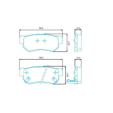 Pastilha De Freio Traseira Azera Sonata 2006/ Sportage Tucson 05/ Jurid Hq4021A