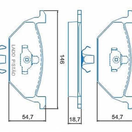 Pastilha De Freio Audia3 96/ Leon Toledo 99/ Bora Beetle 99/ Polo Fox 08/ Jurid