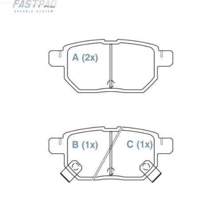 Pastilha De Freio Traseira Corolla Prius Fastpad Willtec Fp216