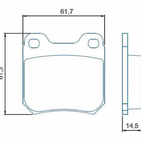 Pastilha De Freio Traseira Astra 01/ Omega 92/ Zafira 01/ Vectra 96/ Jurid