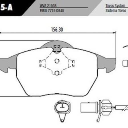 Pastilha De Freio Dianteira Passat/A4/A6 Fras-Le Pd525A<Br>