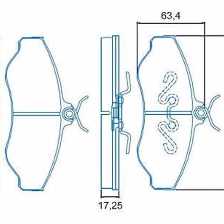 Pastilha De Freio Dianteira Blazer 4X2 S10 1994/ Bandeirantes 1996/ Jurid Hq2048
