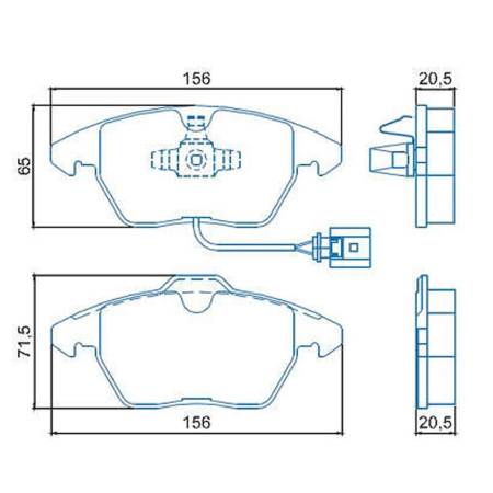 Pastilha De Freio Dianteiro Audi A3 A4 Vw Jetta Passat Tiguan Jurid Hqj2208A