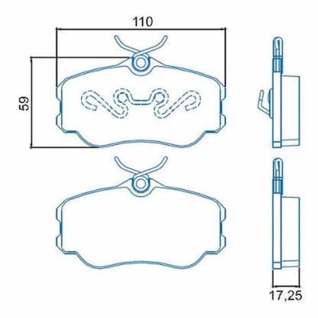 Pastilha De Freio Diant Versailles Gol Parati Santana Jurid Hq2045