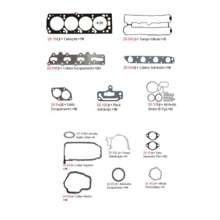 Junta Motor Vectra Astra Zafira 2.0 2.2 16V 1998 Em Diante Pathway 20541