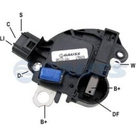 Regulador Voltagem Ford Focus Fiesta Fusion Gauss Ga0123