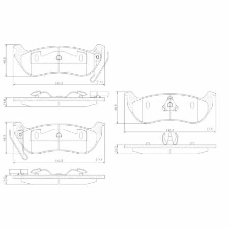 Pastilha De Freio Traseiro Jeep Liberty 2004/ Wrangler 2006/ Frasle Pd588