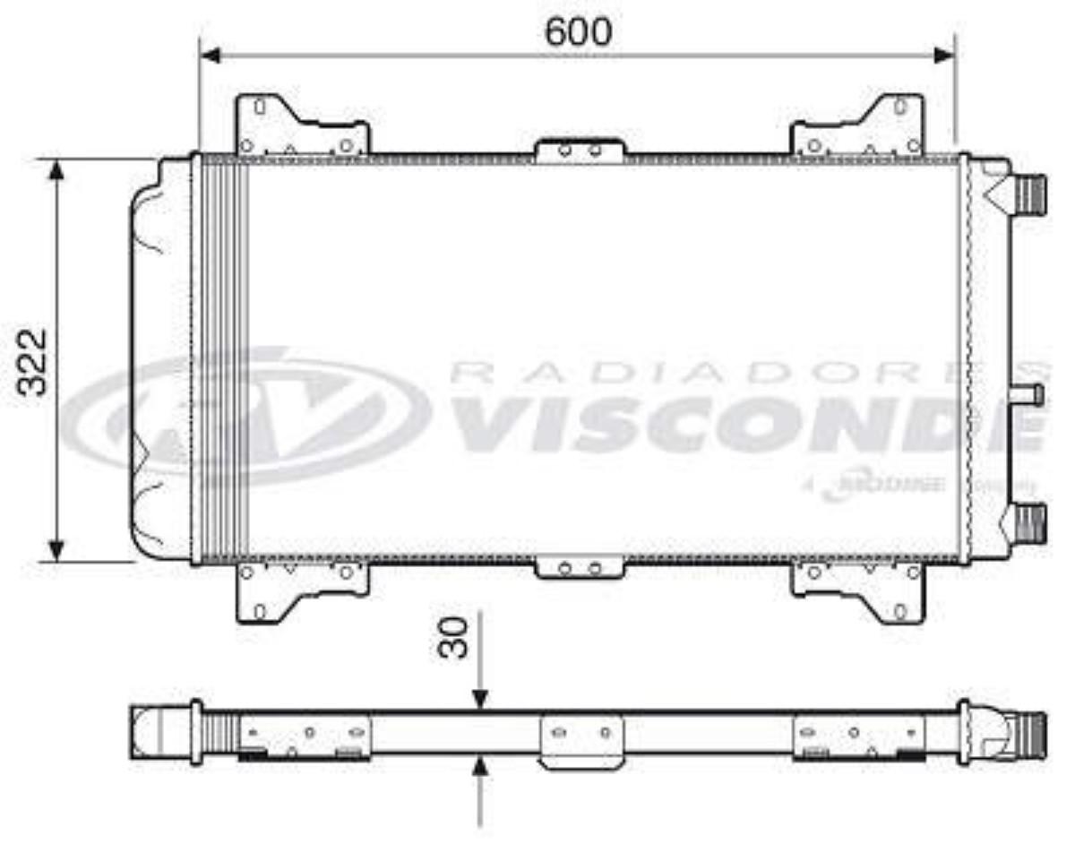 Radiador Escort 1.6 Cht 1984/ Sem Ar Visconde Rv2281