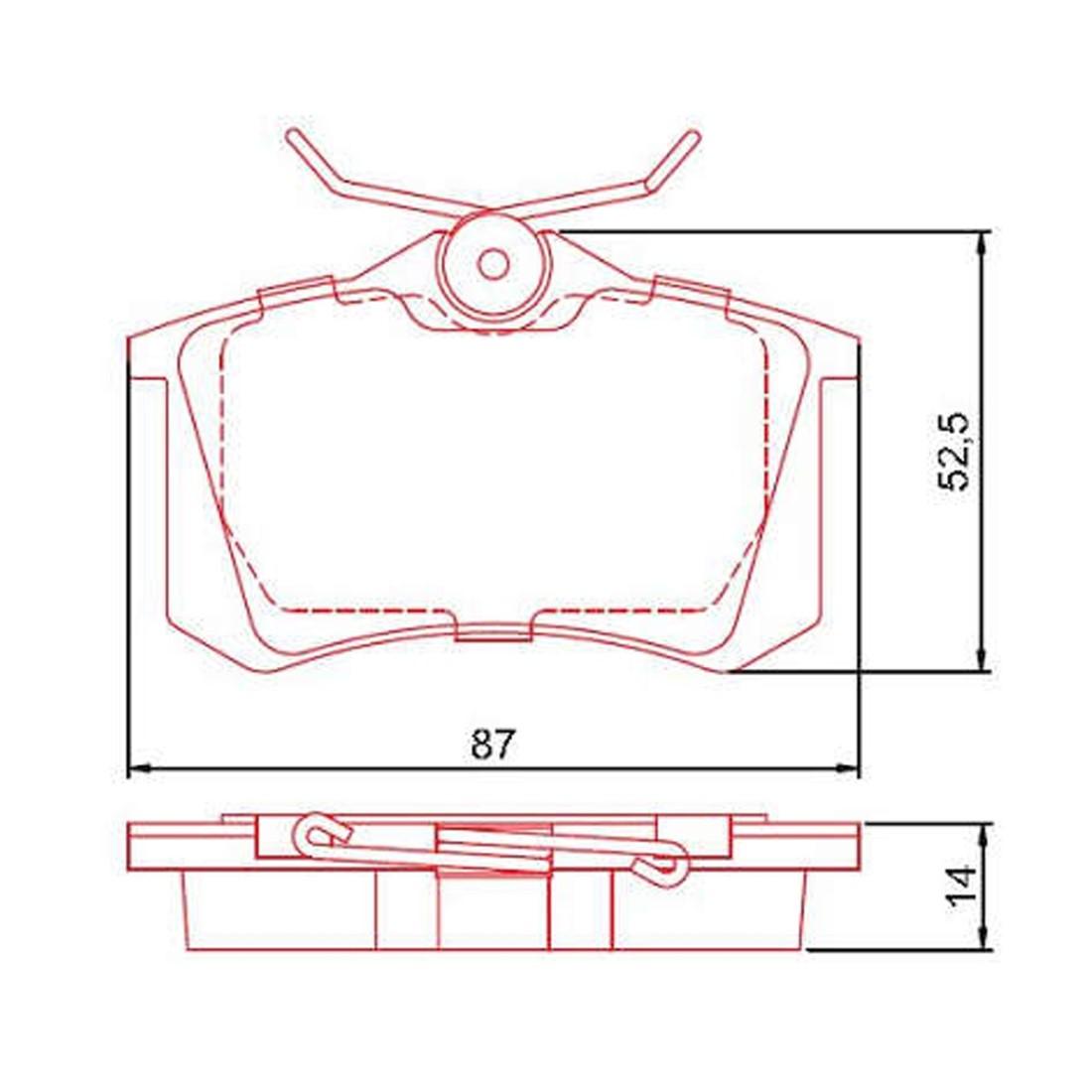 Pastilha De Freio Traseira Audi A3 Gol 307 Sw C4 Pallas Jurid Hq2085
