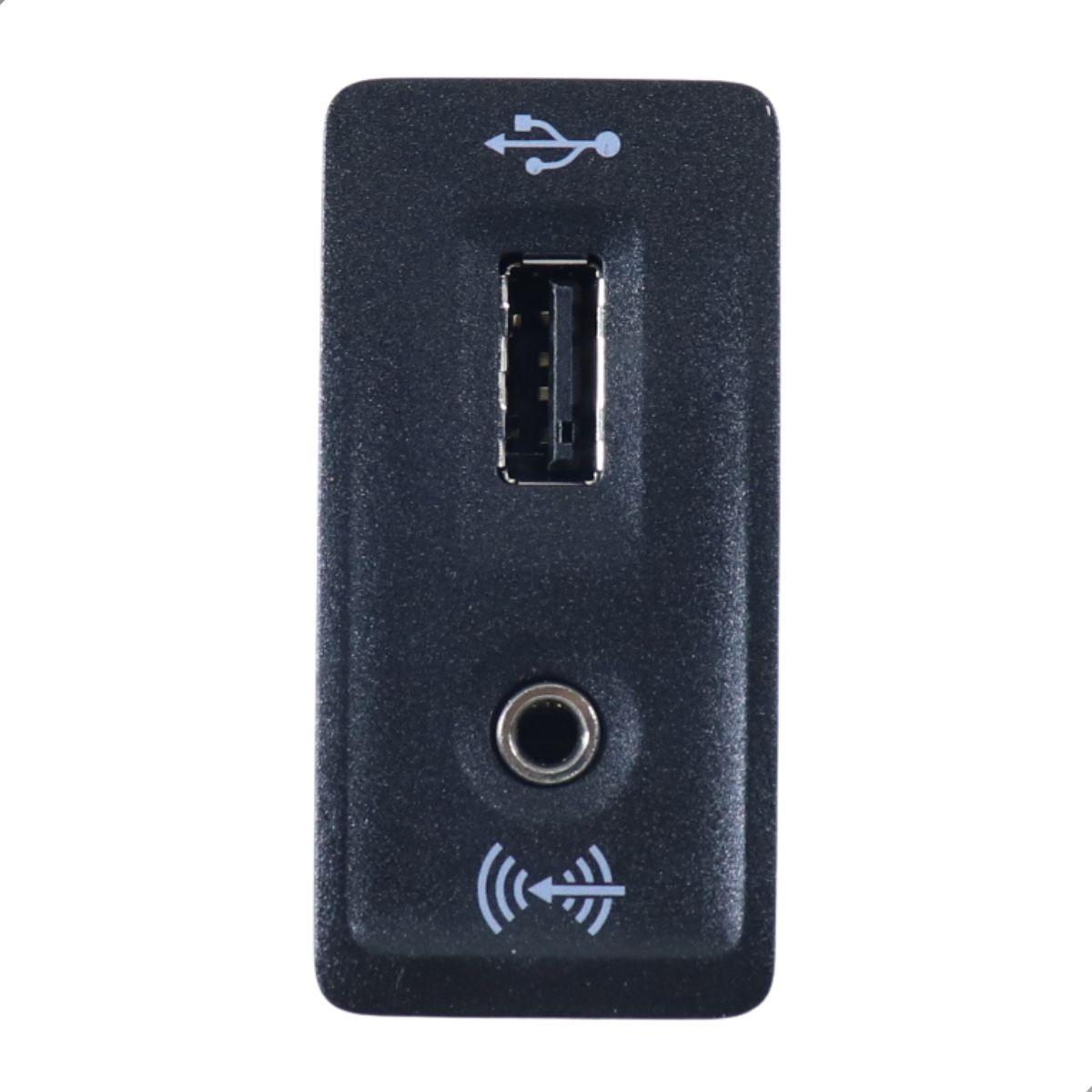 Conjunto Porta Usb Auxiliar Gol Fox Saveiro Vw 5Q0035726E