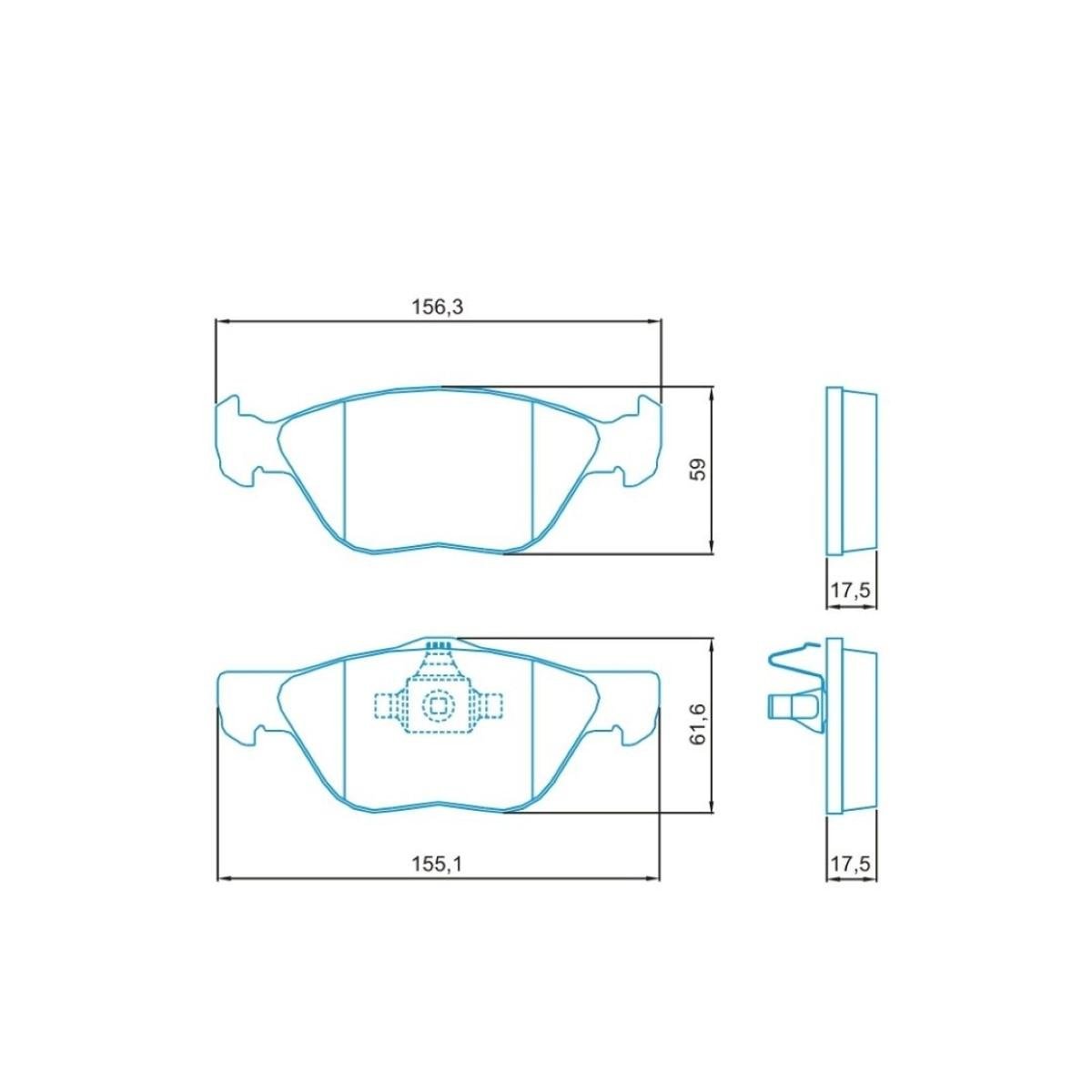 Pastilha De Freio Diant Doblo Idea Linea 10/ Jurid Hq3005Pa