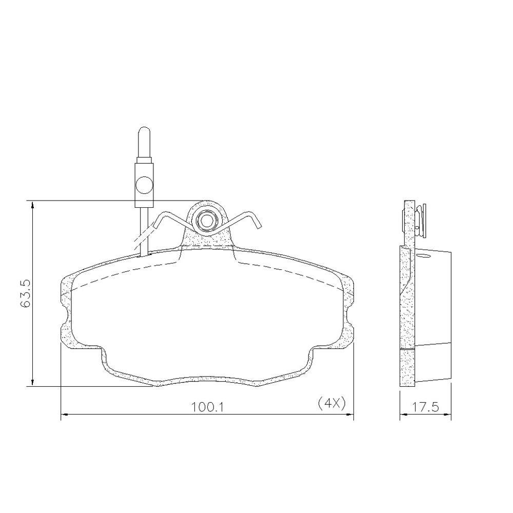 Pastilha De Freio Dianteira Citroen Zx 1991/ Break Volvane Frasle Pd521E