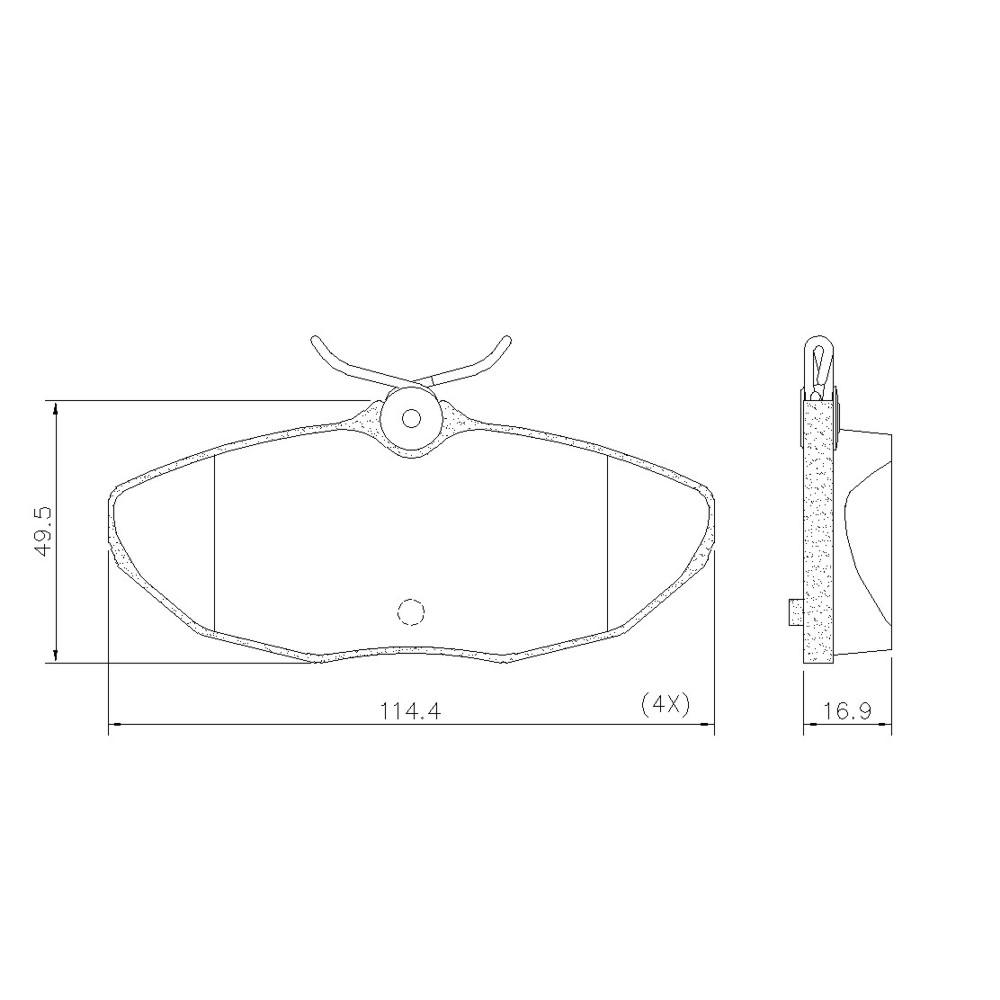 Pastilha De Freio Traseira Troller T4 2003/ Frasle Pd76