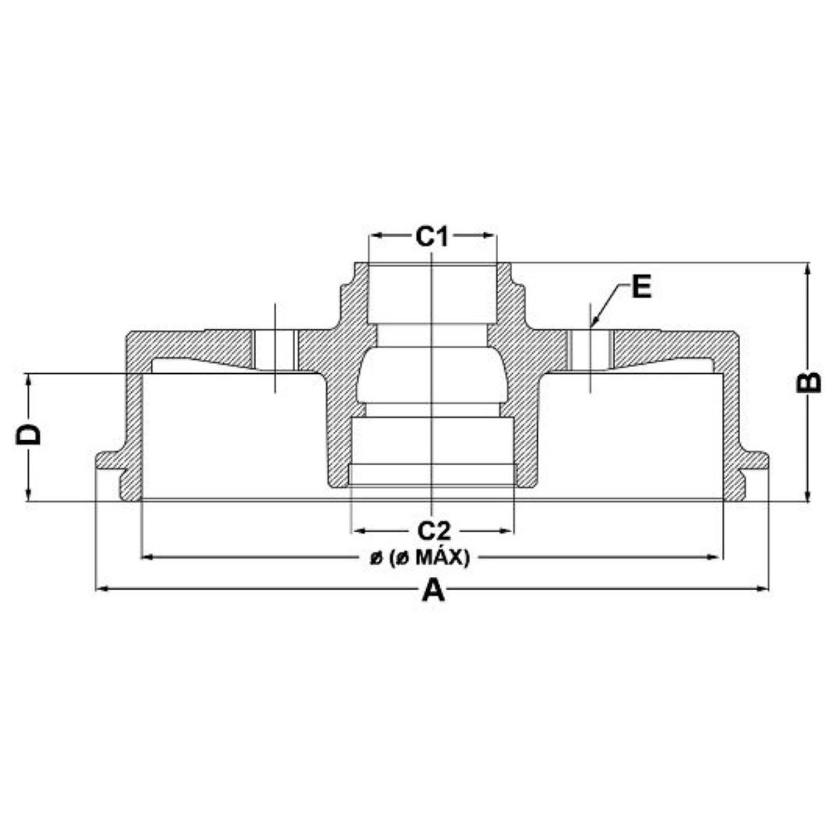 Tambor De Freio Traseiro Renault Clio 00/ Fremax Bd9322