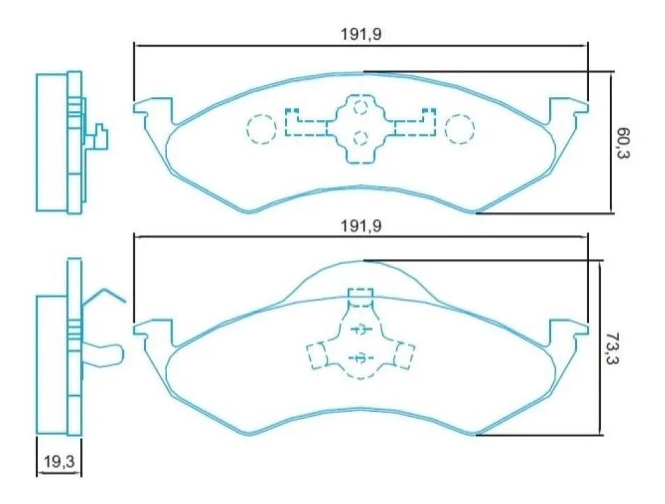 Pastilha De Freio Diant Dodge Dakota 3.9 2000/ Jurid Hq2252