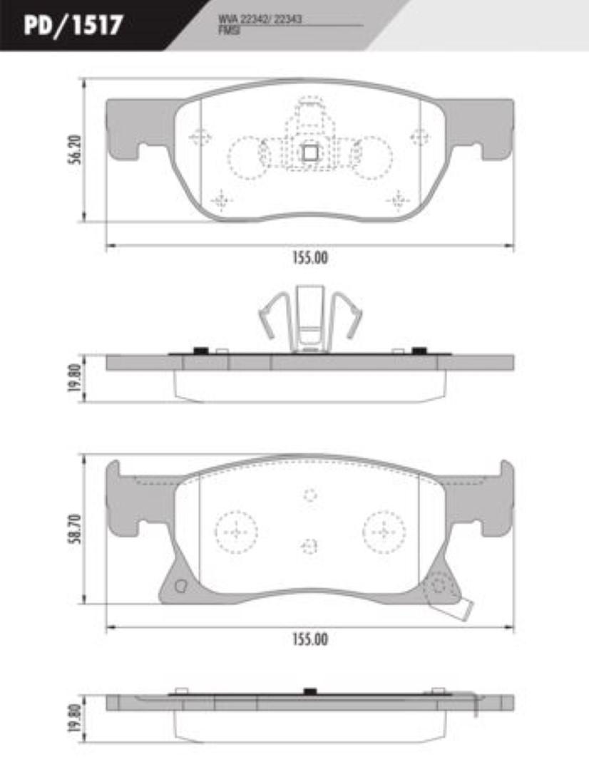 Pastilha Freio Chevrolet Cruze 1.4 2017/ Fras-Le Pd1517