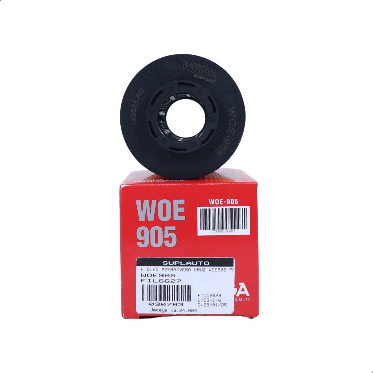 Filtro De Óleo Hyundai Vera Cruz Azera Sorento Wega Woe905