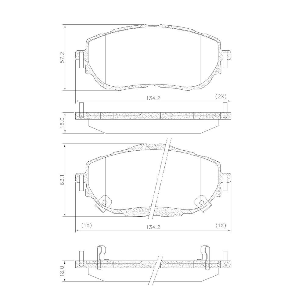 Pastilha De Freio Dianteira Corolla 2015/ Frasle Pd1480