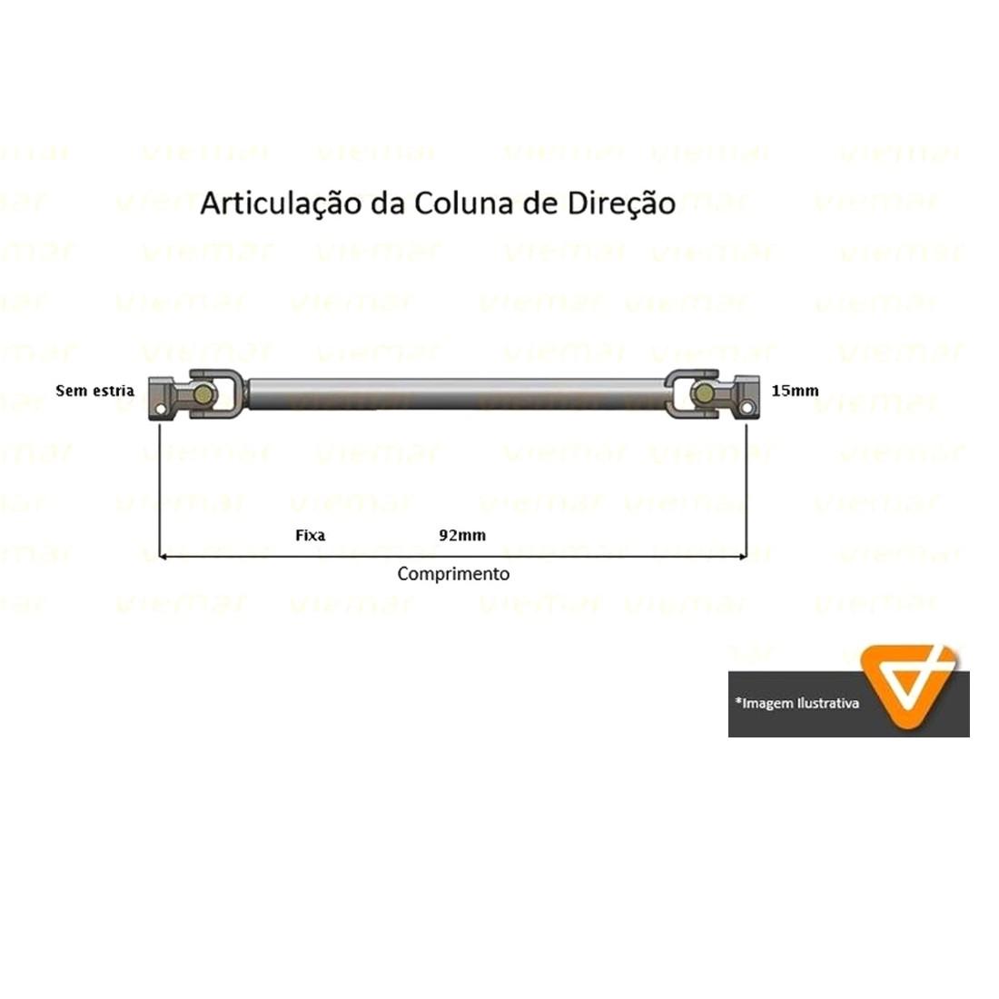 Coluna De Direcao Fiesta 2002/ Sedan 2005/ Viemar 200004