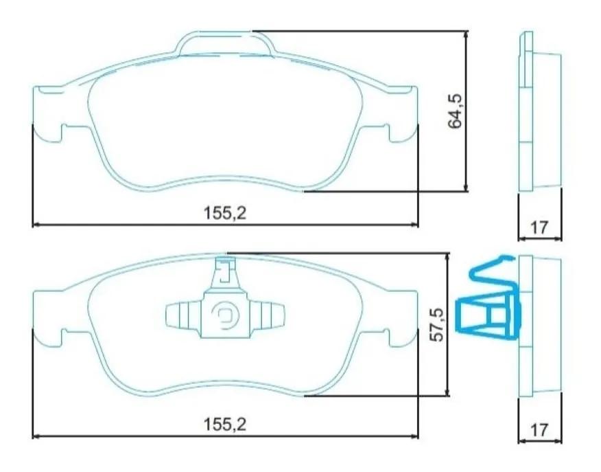 Pastilha De Freio Diant Fluence 2.0 Duster 10/ Jurid Hq2302