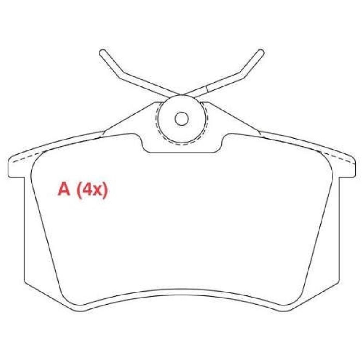 Pastilha Freio Audi A3 A4 A6 Tt Citroen C3 C4 Lounge Willtec Pw362