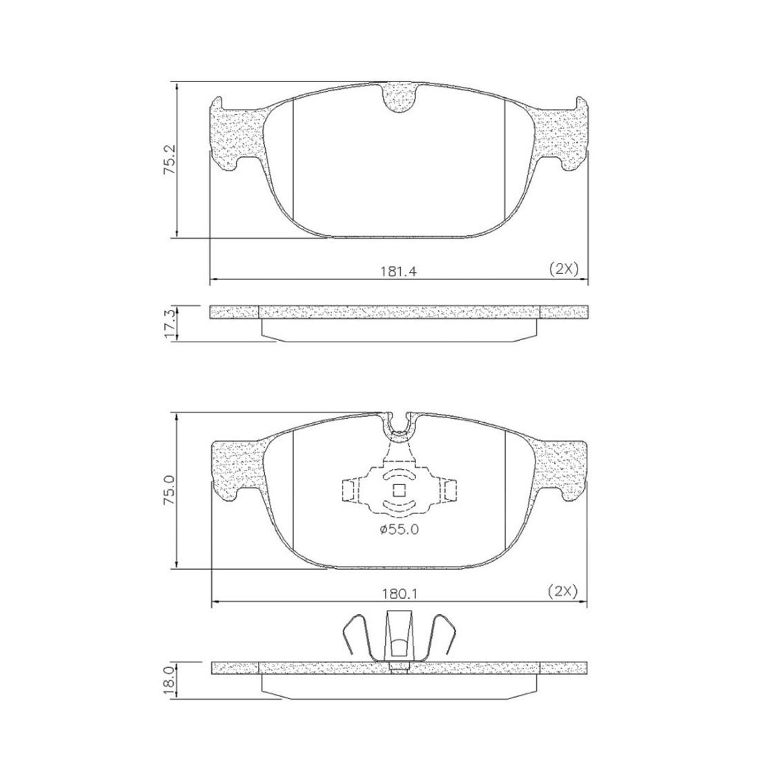 Pastilha Freio Dianteira Volvo Xc60 Xc90 S90 Fras-Le Pd1659