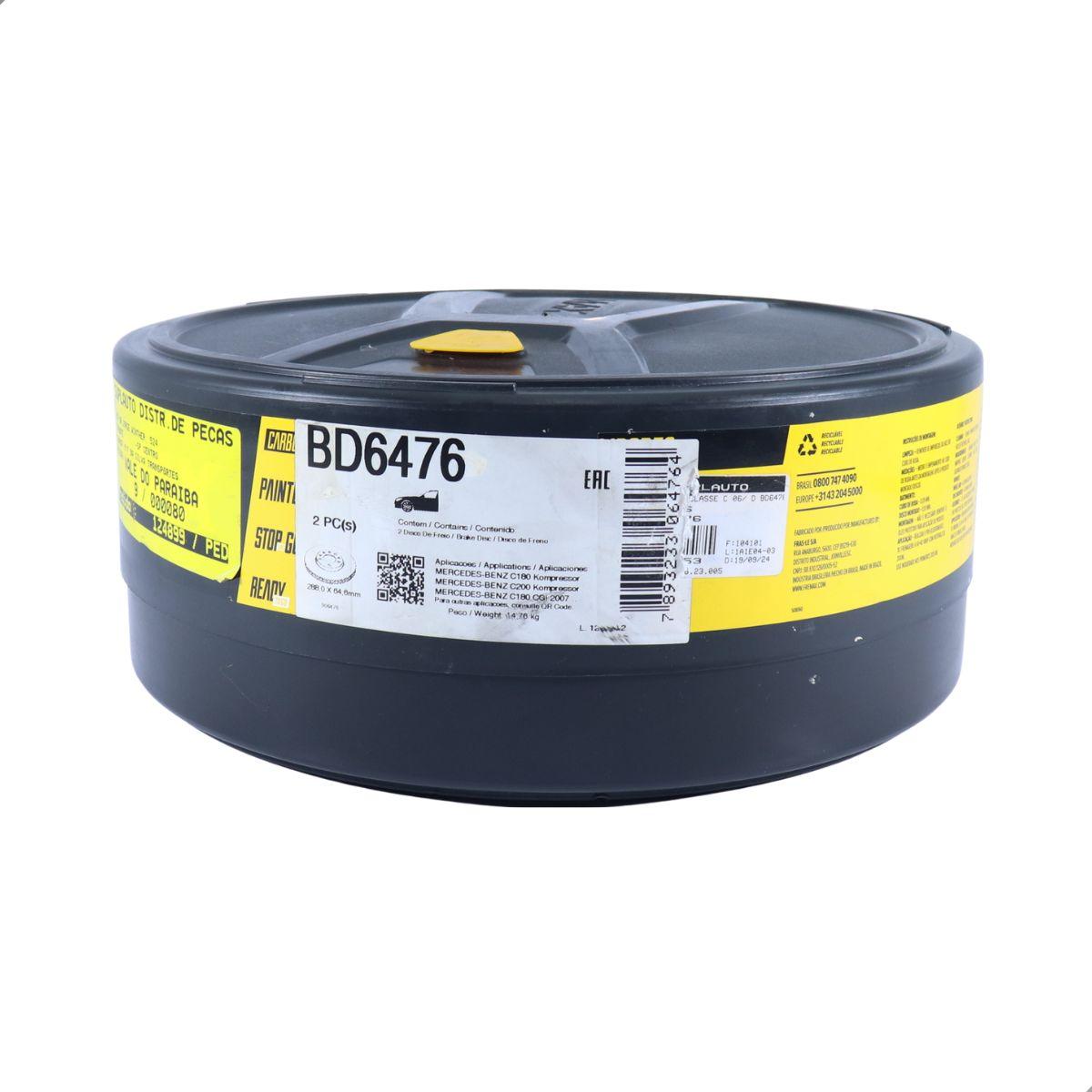 Disco De Freio Diant Mercedes Benz C180 C200 Fremax Bd6476