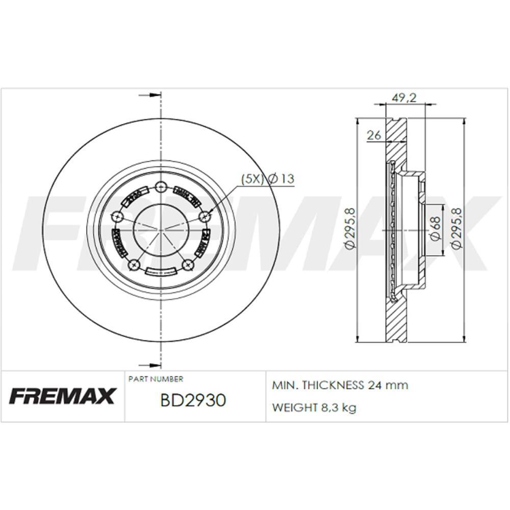 Disco Freio Dianteiro Nissan Altima 2014 Fremax Bd2930