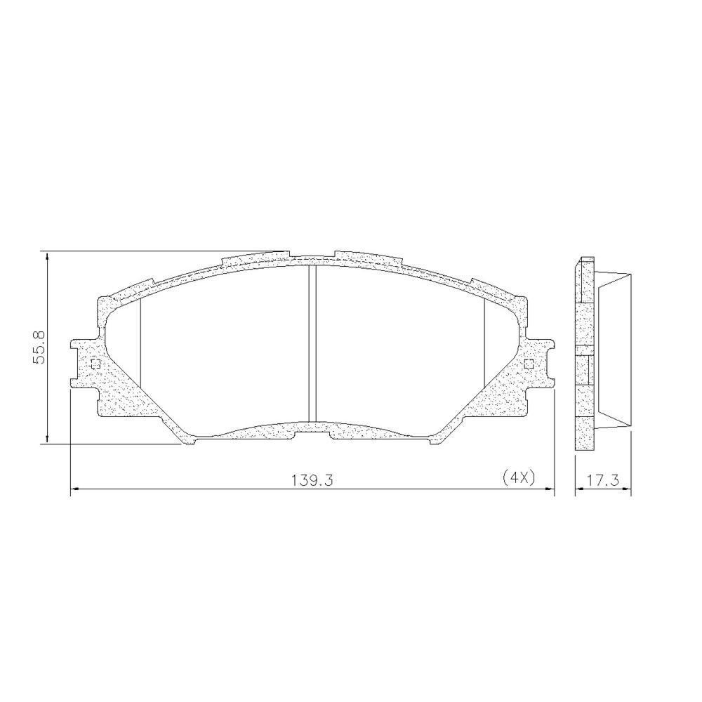 Pastilha De Freio Dianteira Corolla 2013/ Prius Rav4 2006/ Frasle Pd740