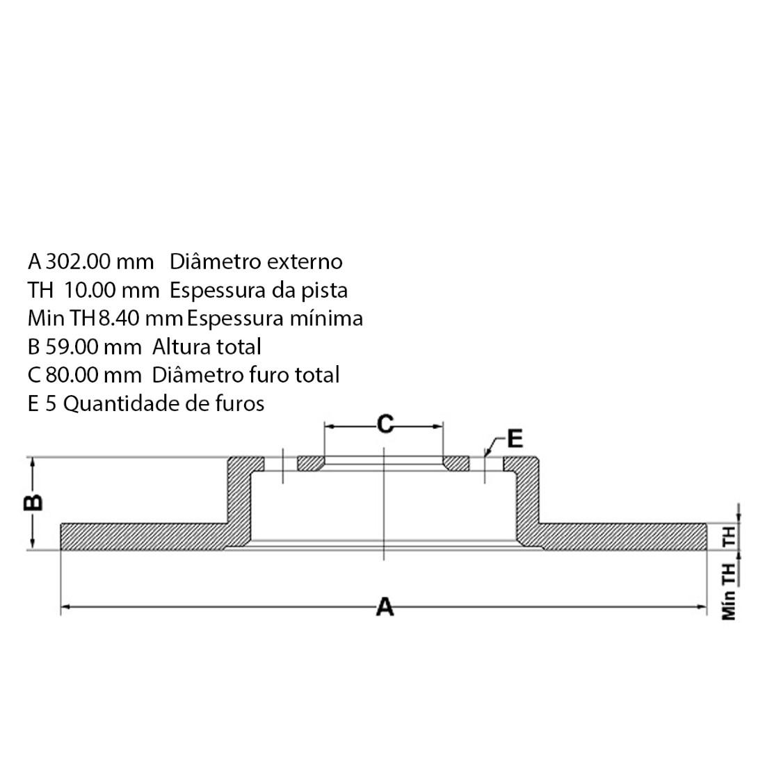 Disco Freio Traseiro Mitsubishi Lancer Outlander Fremax Bd4650