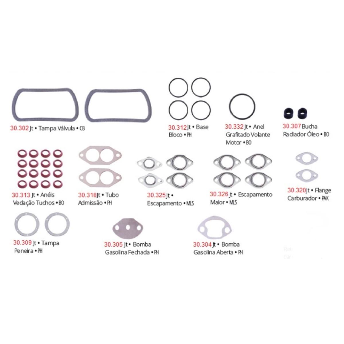Junta Motor Fusca Kombi Brasilia 1300 1500 1600 1967 Em Diante Pathway 30525Pat