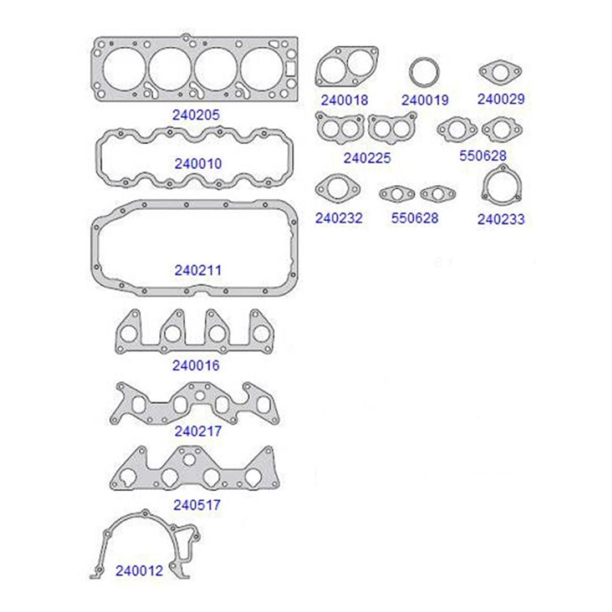 Junta Do Motor Kadett Monza Vectra 2.0 8V 89/ Taranto 240200