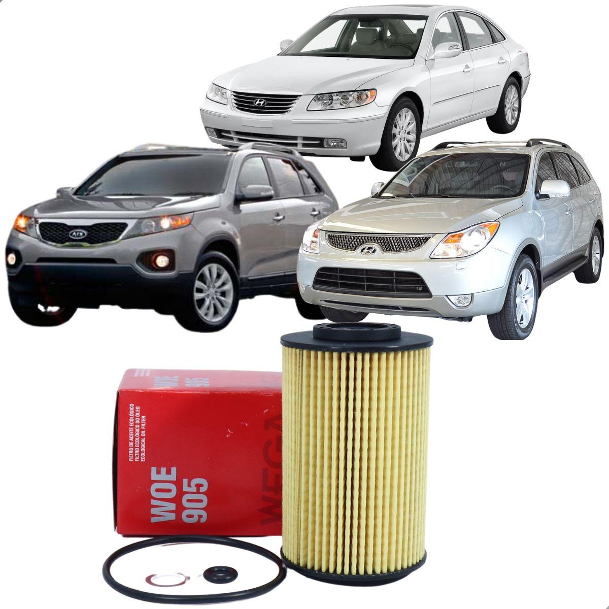 Filtro De Óleo Hyundai Vera Cruz Azera Sorento Wega Woe905