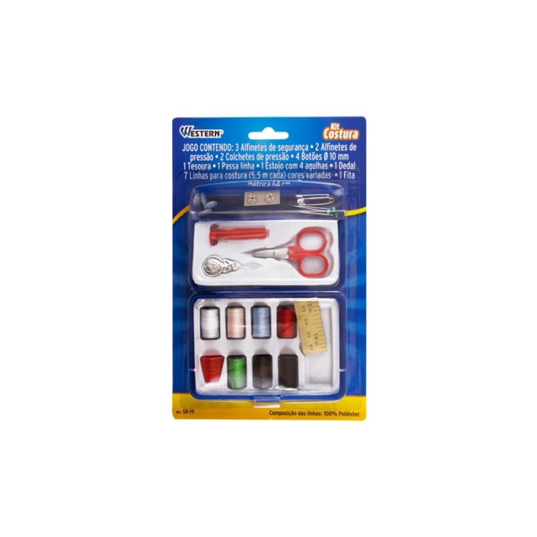 Kit Costura C/Estojo 4 Agulhas Western Sk19